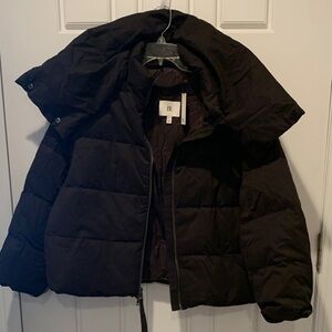 Banana Republic Dark Brown ( Ganache) Puffer Jacket ( down jacket)